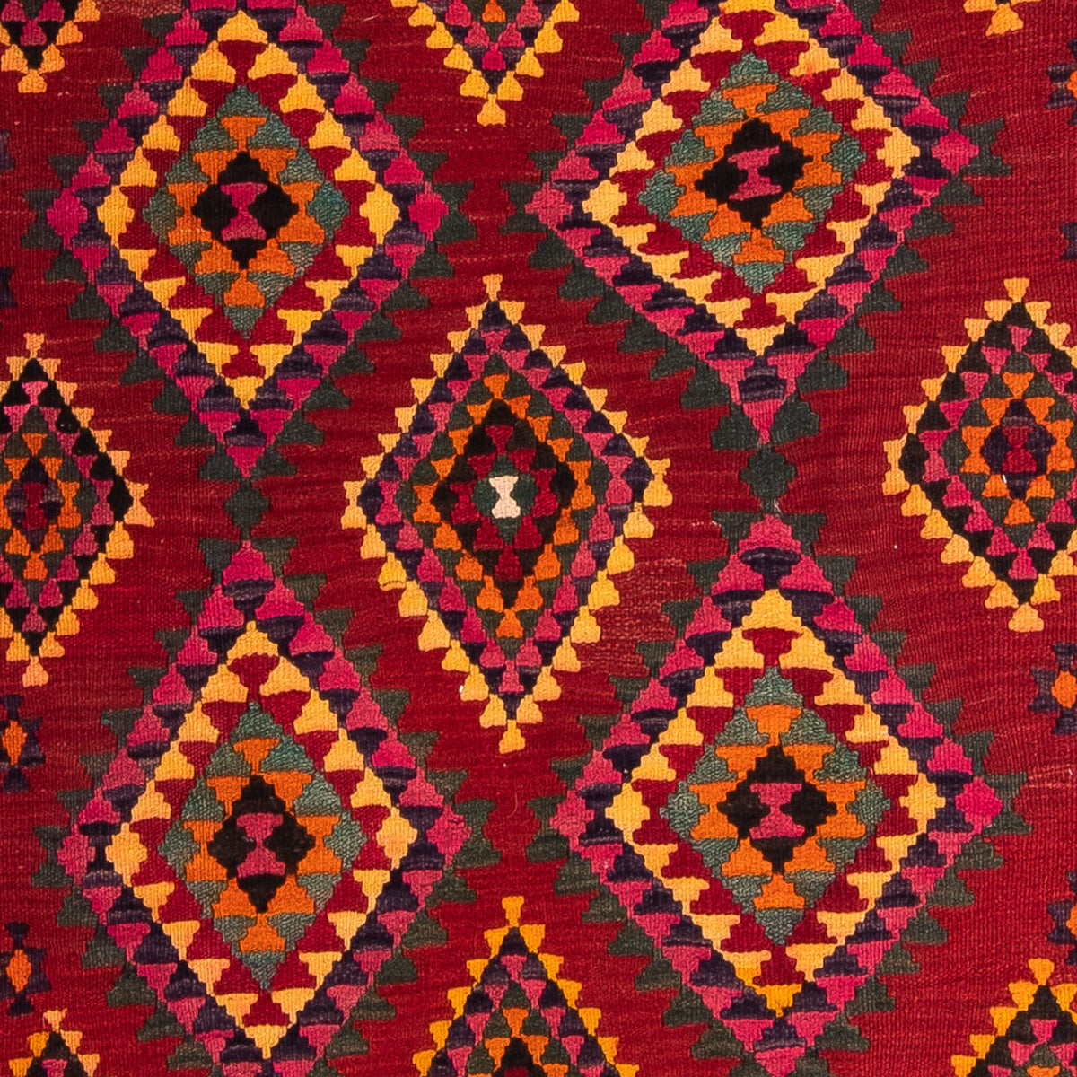 Runner Kelim-matta - gammal - 390 x 147 cm - flerfärgad