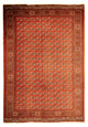 Turkaman-matta - 333 x 260 cm - mörkröd