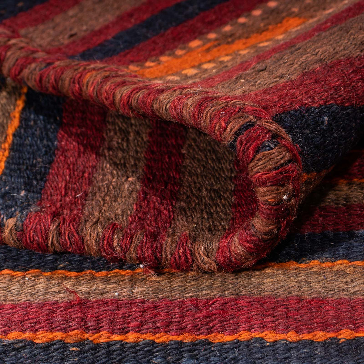 Kelim-matta - gammal - 170 x 145 cm - flerfärgad