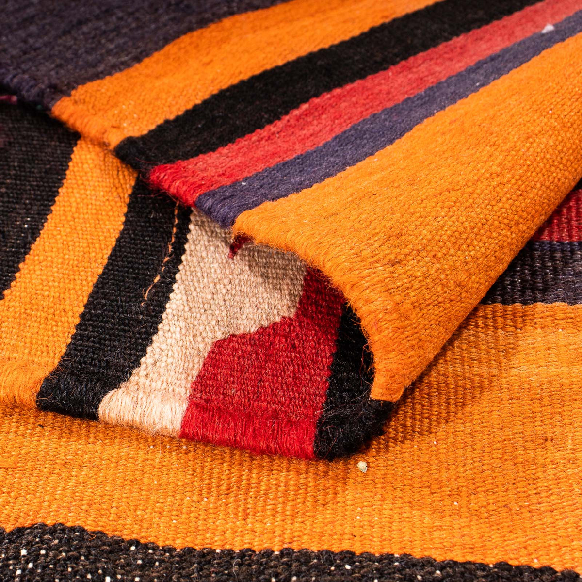 Runner Kelim-matta - gammal - 295 x 120 cm - flerfärgad