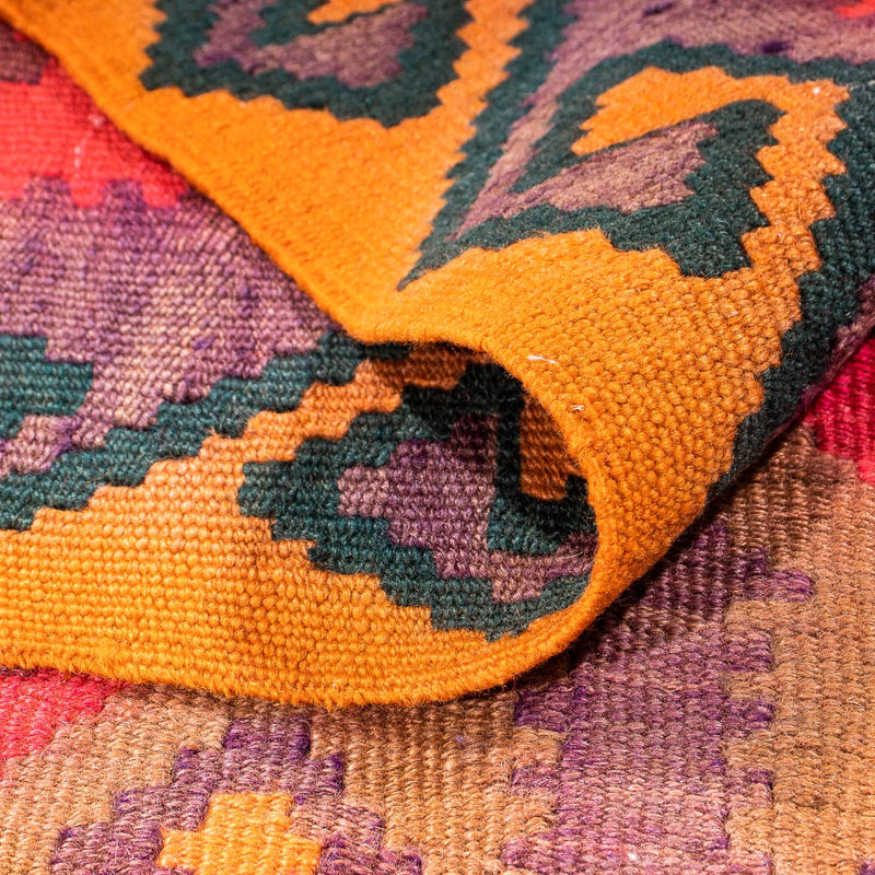 Runner Kelim-matta - gammal - 305 x 80 cm - flerfärgad