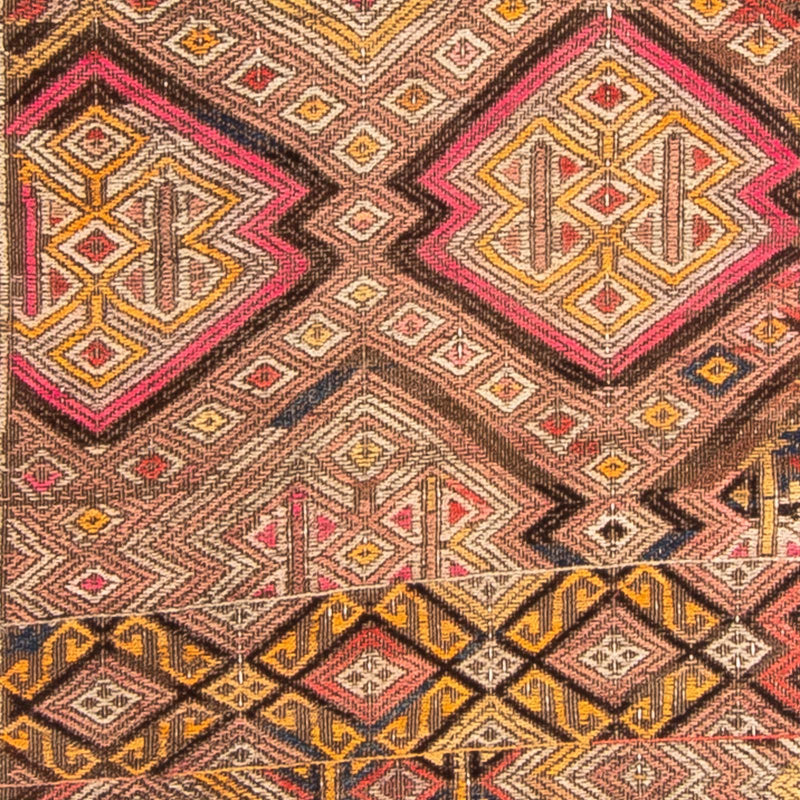 Runner Kelim-matta - gammal - 356 x 152 cm - flerfärgad