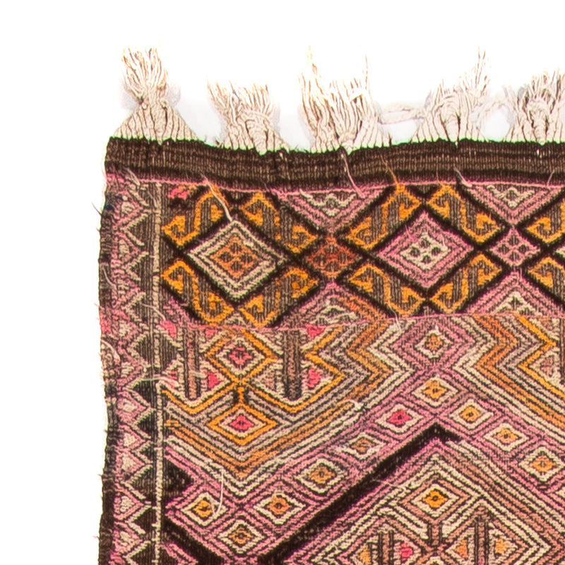 Runner Kelim-matta - gammal - 356 x 152 cm - flerfärgad