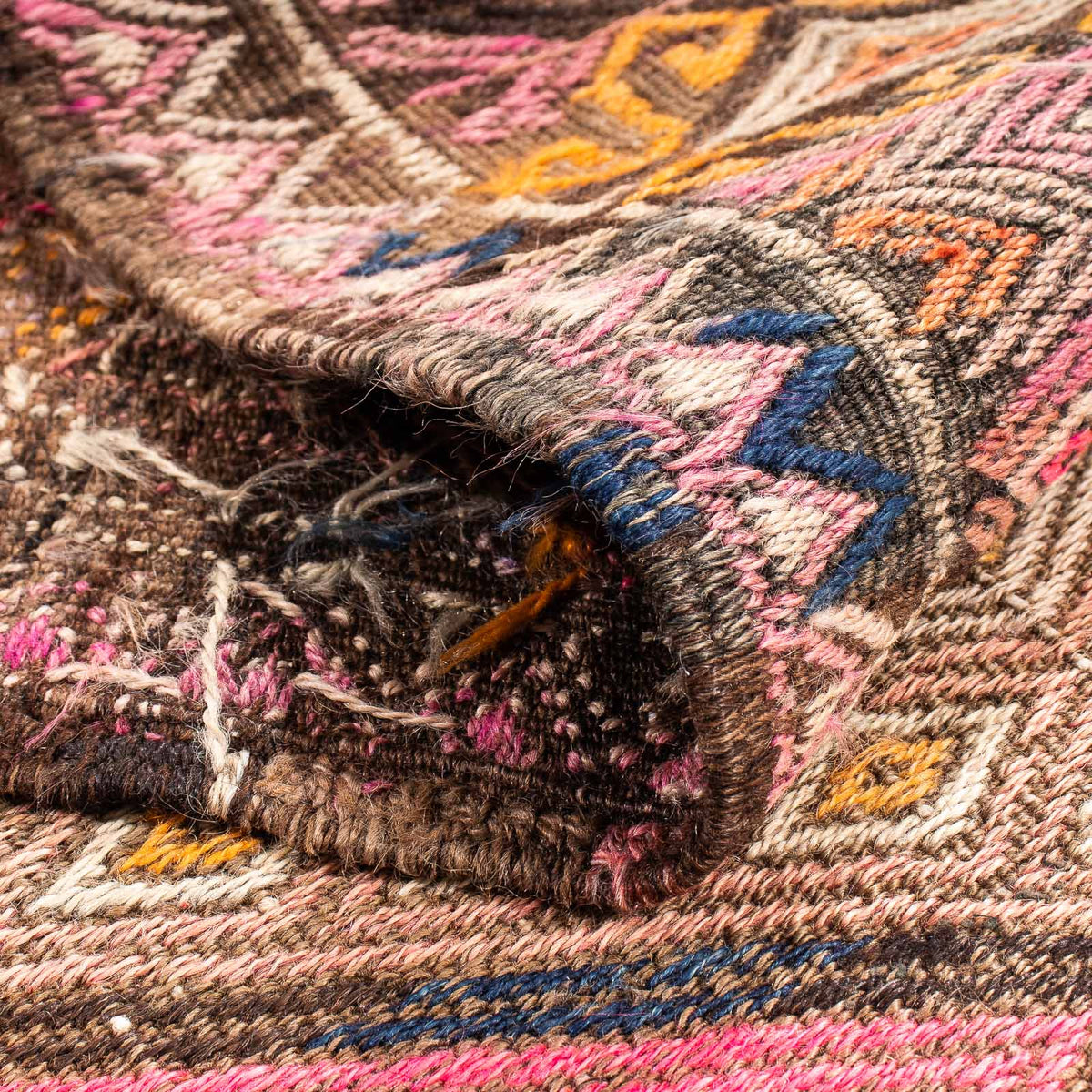 Runner Kelim-matta - gammal - 356 x 152 cm - flerfärgad