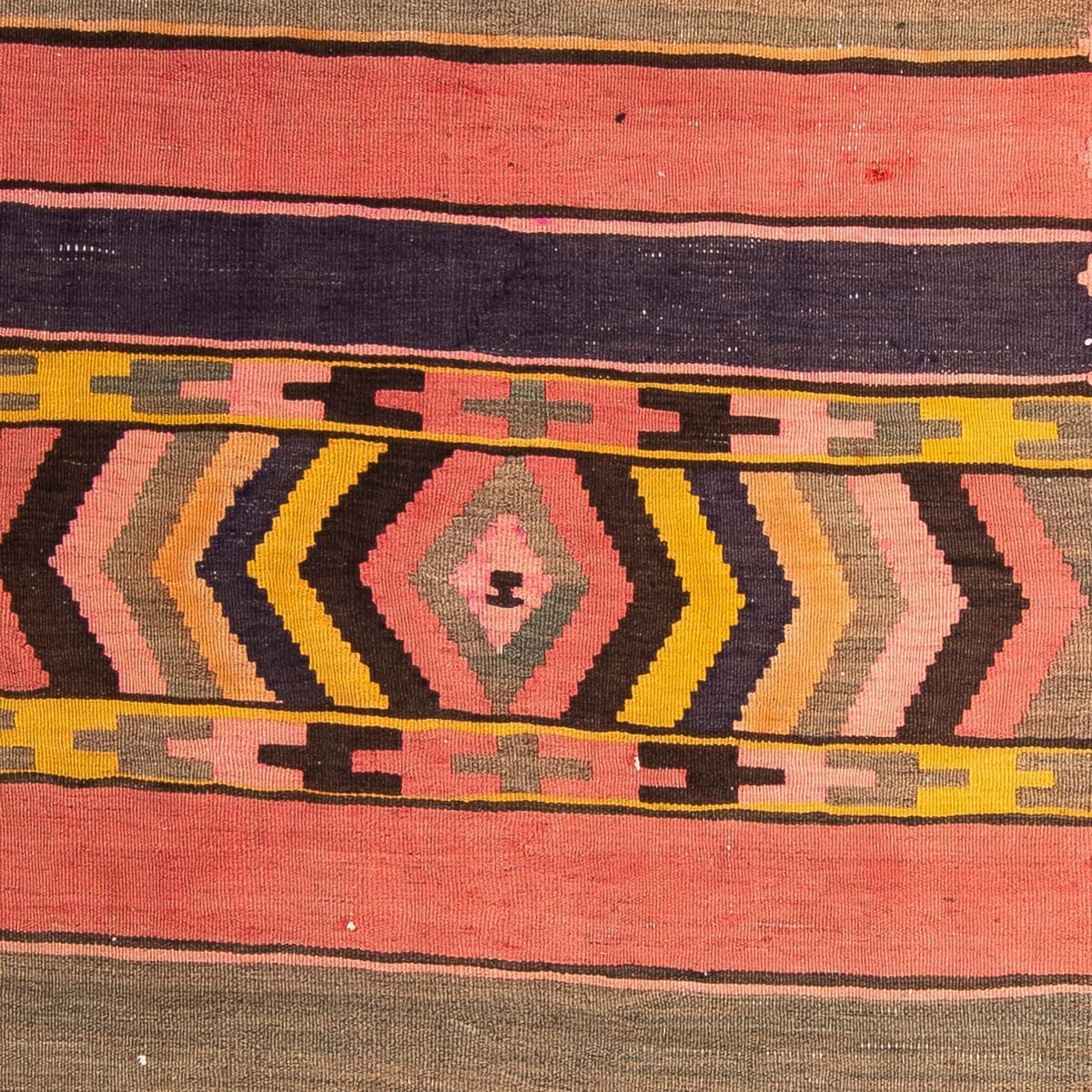 Runner Kelim-matta - gammal - 300 x 125 cm - flerfärgad