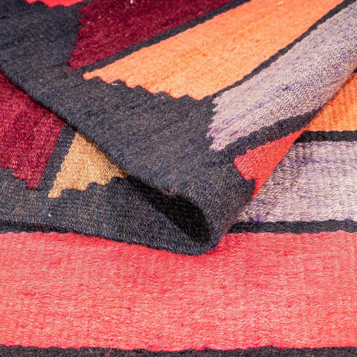 Kelim-matta - gammal - 330 x 170 cm - flerfärgad