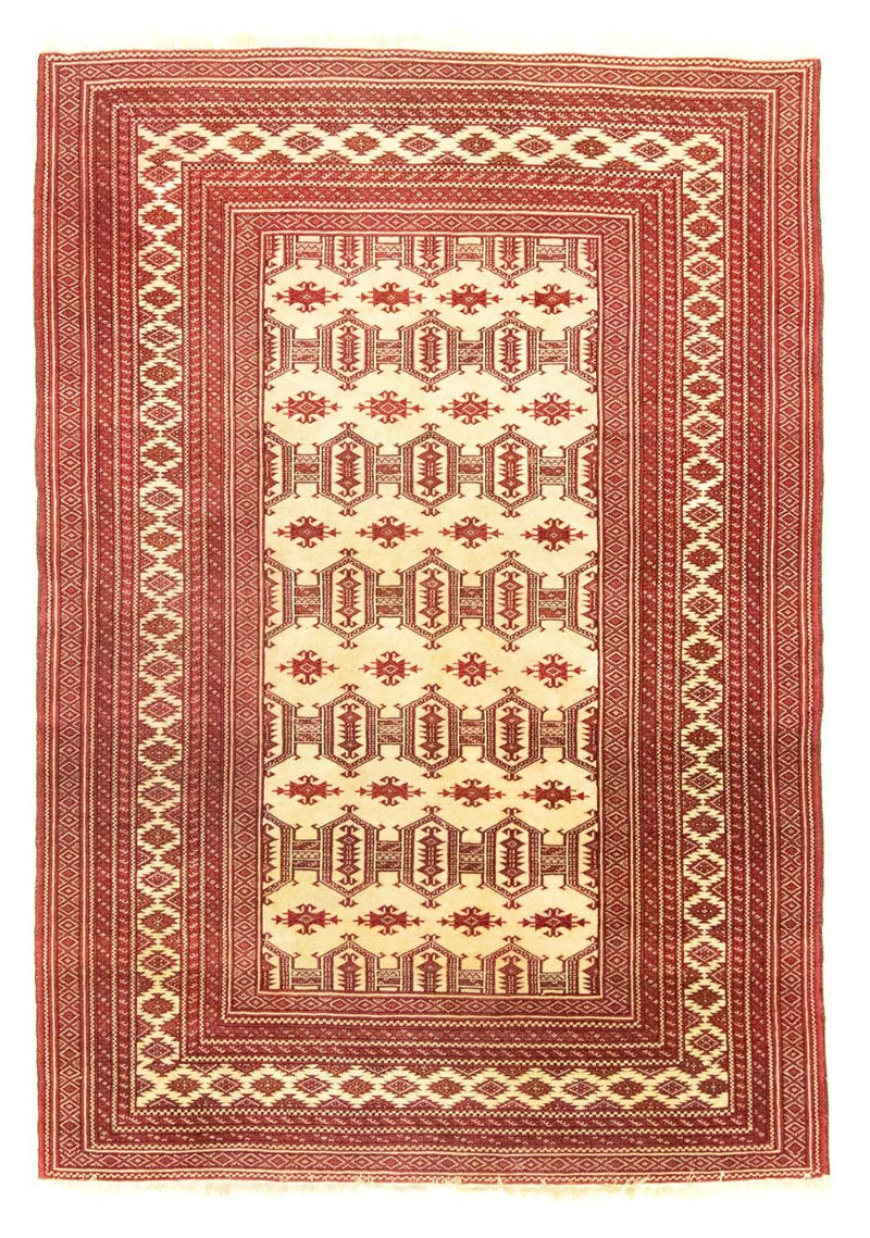 Turkaman-matta - 185 x 135 cm - röd