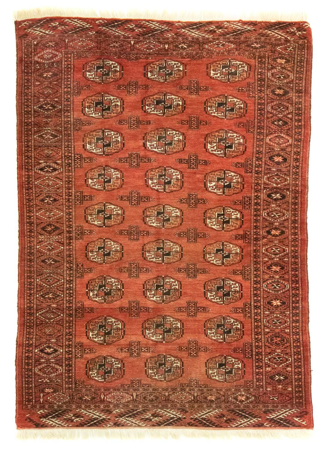 Turkaman-matta - 174 x 128 cm - röd