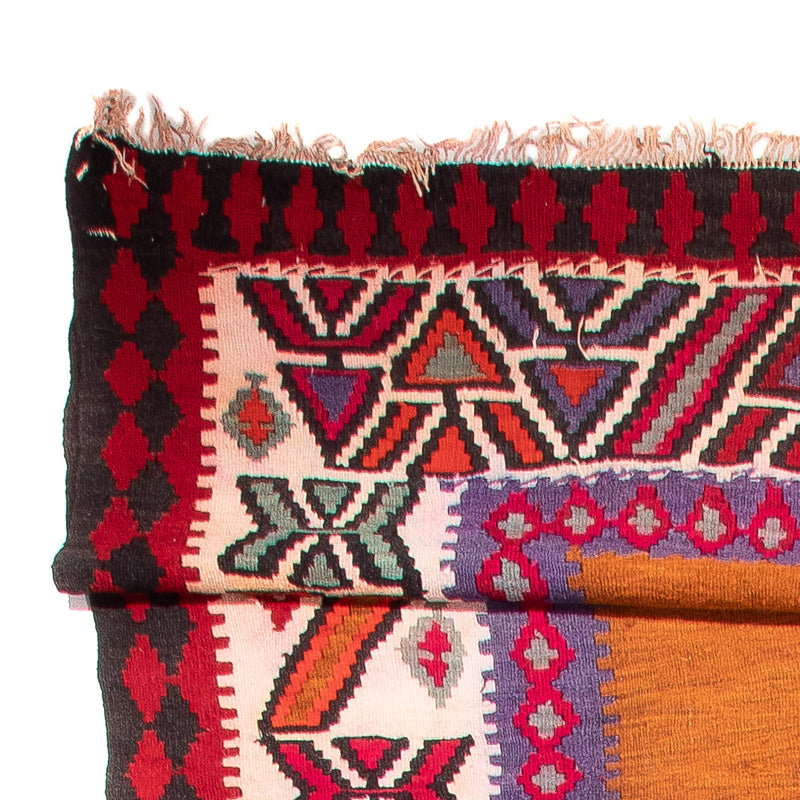 Runner Kelim-matta - gammal - 520 x 185 cm - brun