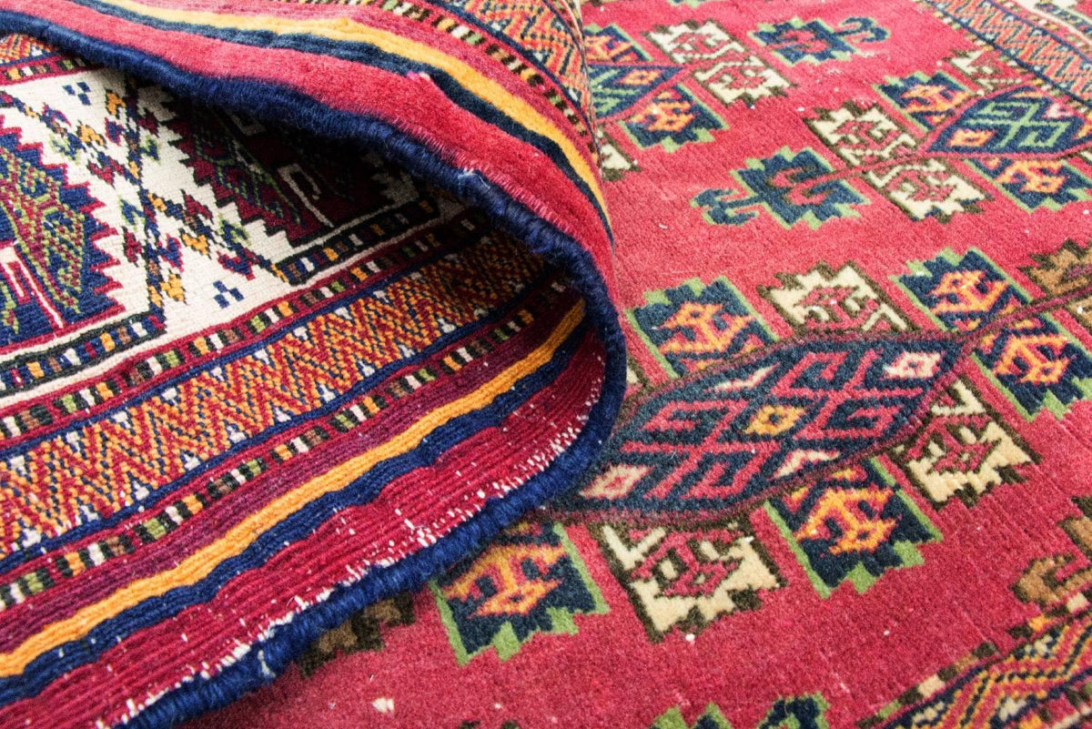 Afghansk matta - Bukhara - 106 x 94 cm - röd