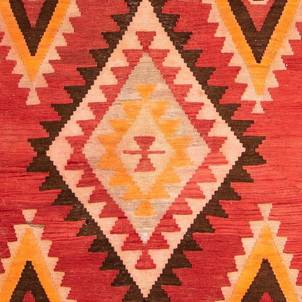 Kelim-matta - gammal - 283 x 142 cm - flerfärgad