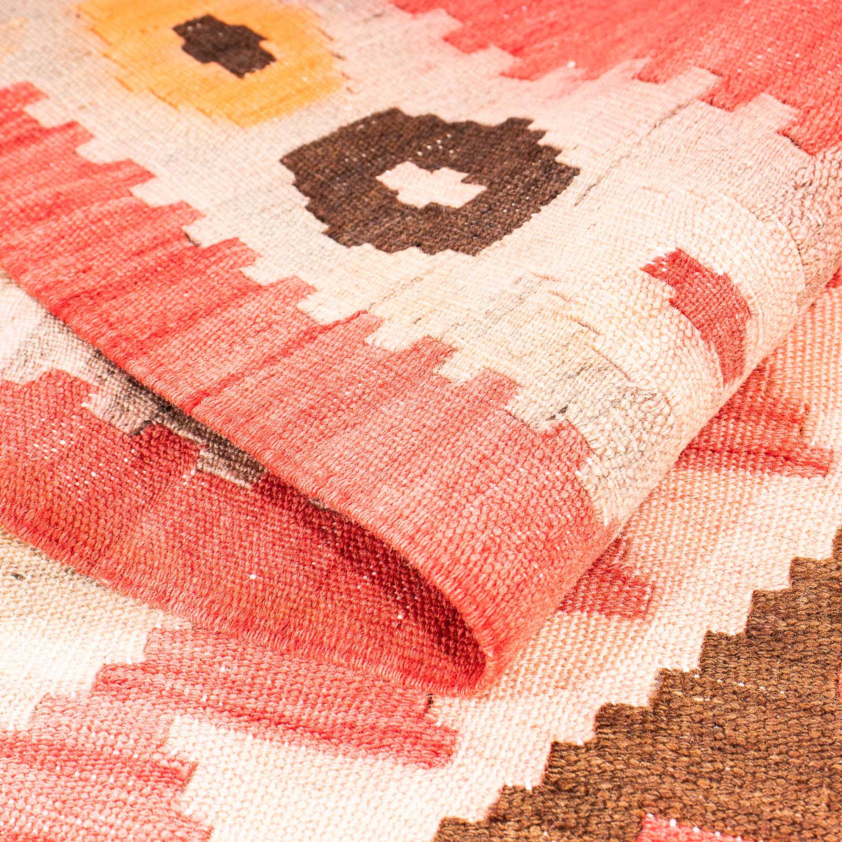 Kelim-matta - gammal - 283 x 142 cm - flerfärgad