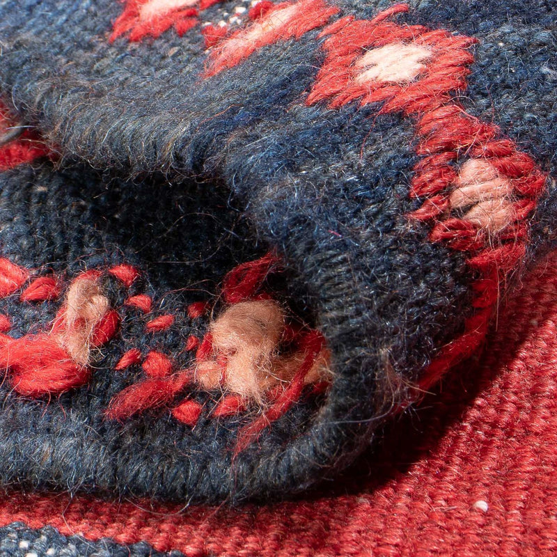 Runner Kelim-matta - gammal - 420 x 160 cm - mörkblå