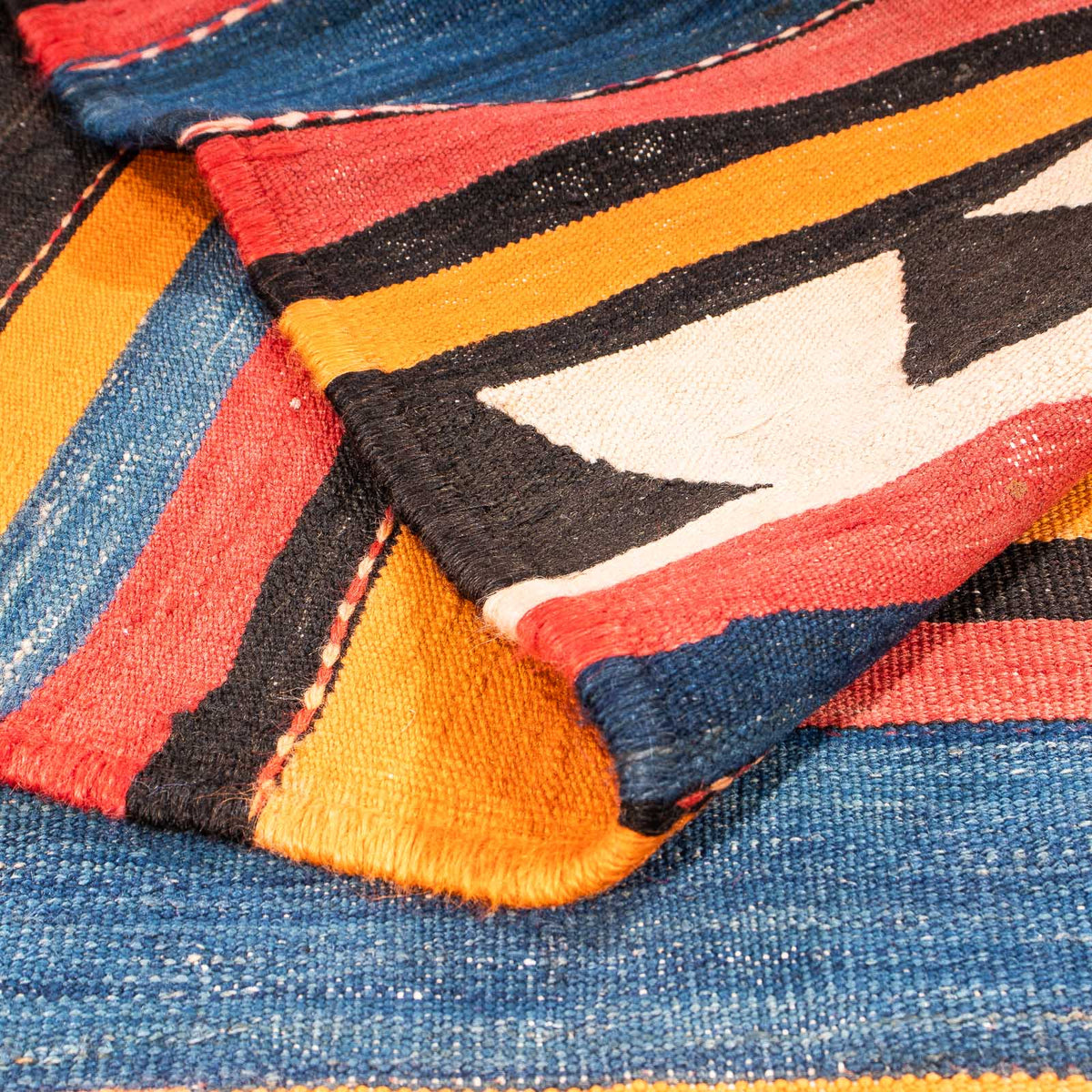 Runner Kelim-matta - gammal - 260 x 163 cm - flerfärgad