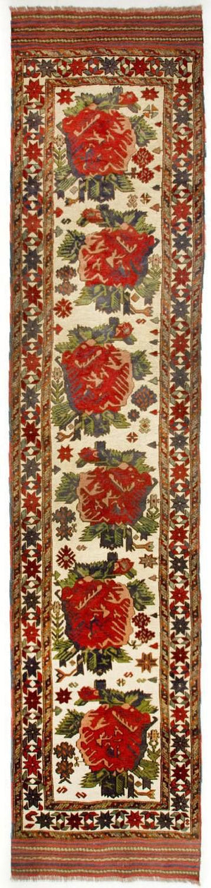 Runner Kelim Carpet - orientalisk matta - 370 x 82 cm - beige