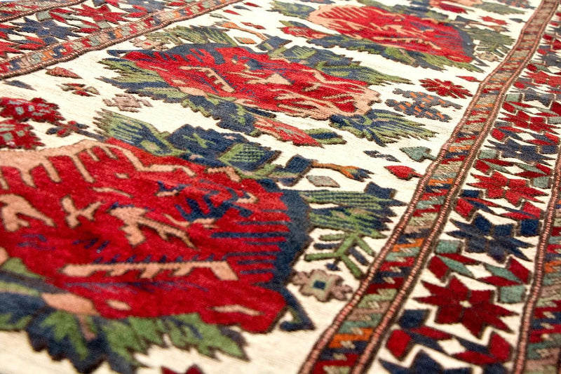 Runner Kelim Carpet - orientalisk matta - 370 x 82 cm - beige