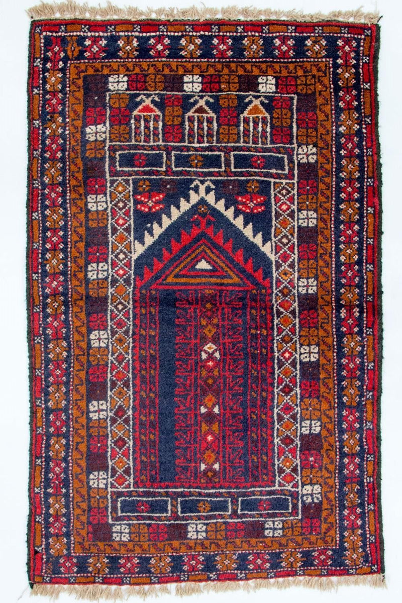 Baluch-matta - 123 x 75 cm - flerfärgad