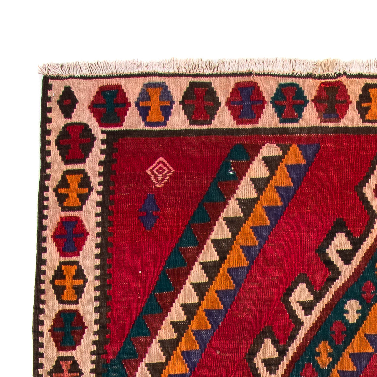 Runner Kelim-matta - gammal - 323 x 167 cm - flerfärgad