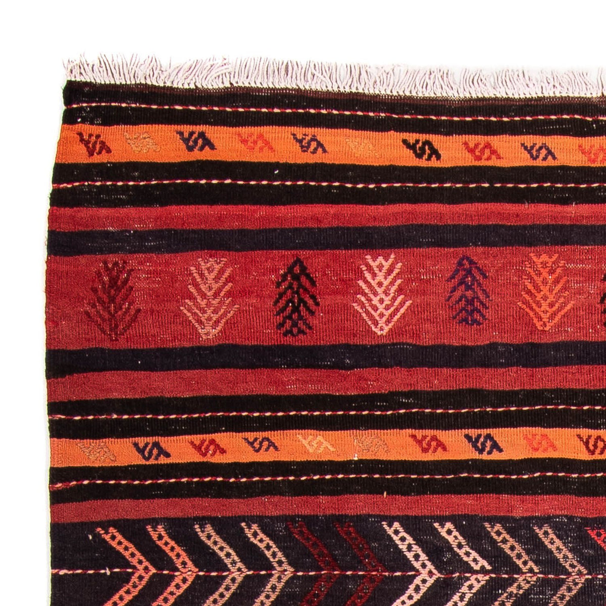 Kelim-matta - gammal - 225 x 165 cm - flerfärgad