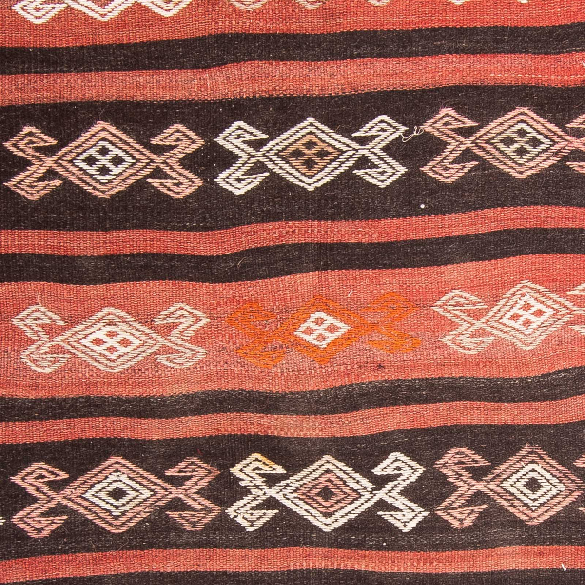 Kelim-matta - gammal kvadrat  - 135 x 115 cm - flerfärgad