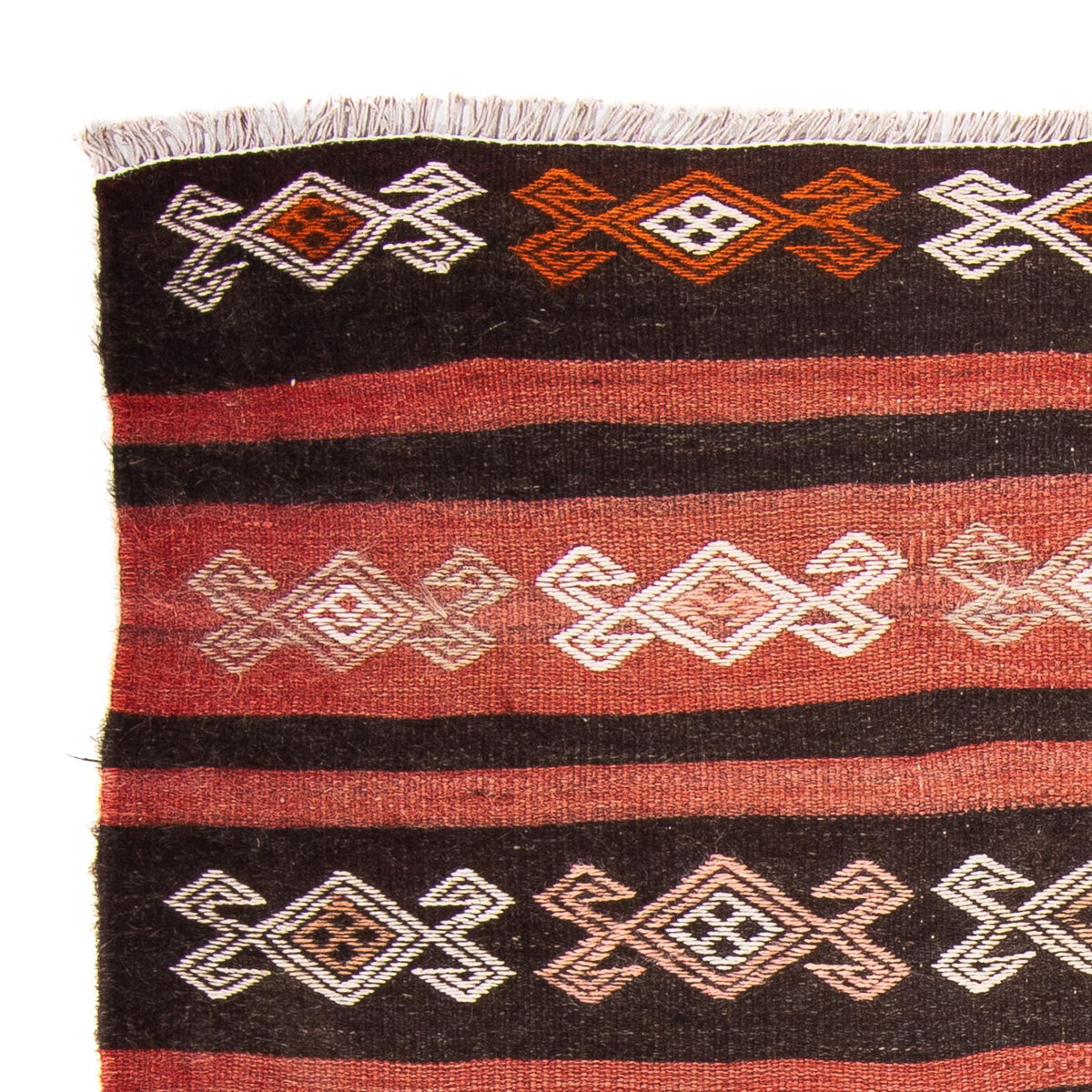 Kelim-matta - gammal kvadrat  - 135 x 115 cm - flerfärgad