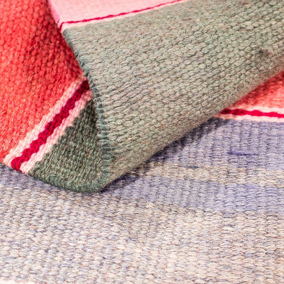 Kelim-matta - gammal - 100 x 70 cm - flerfärgad