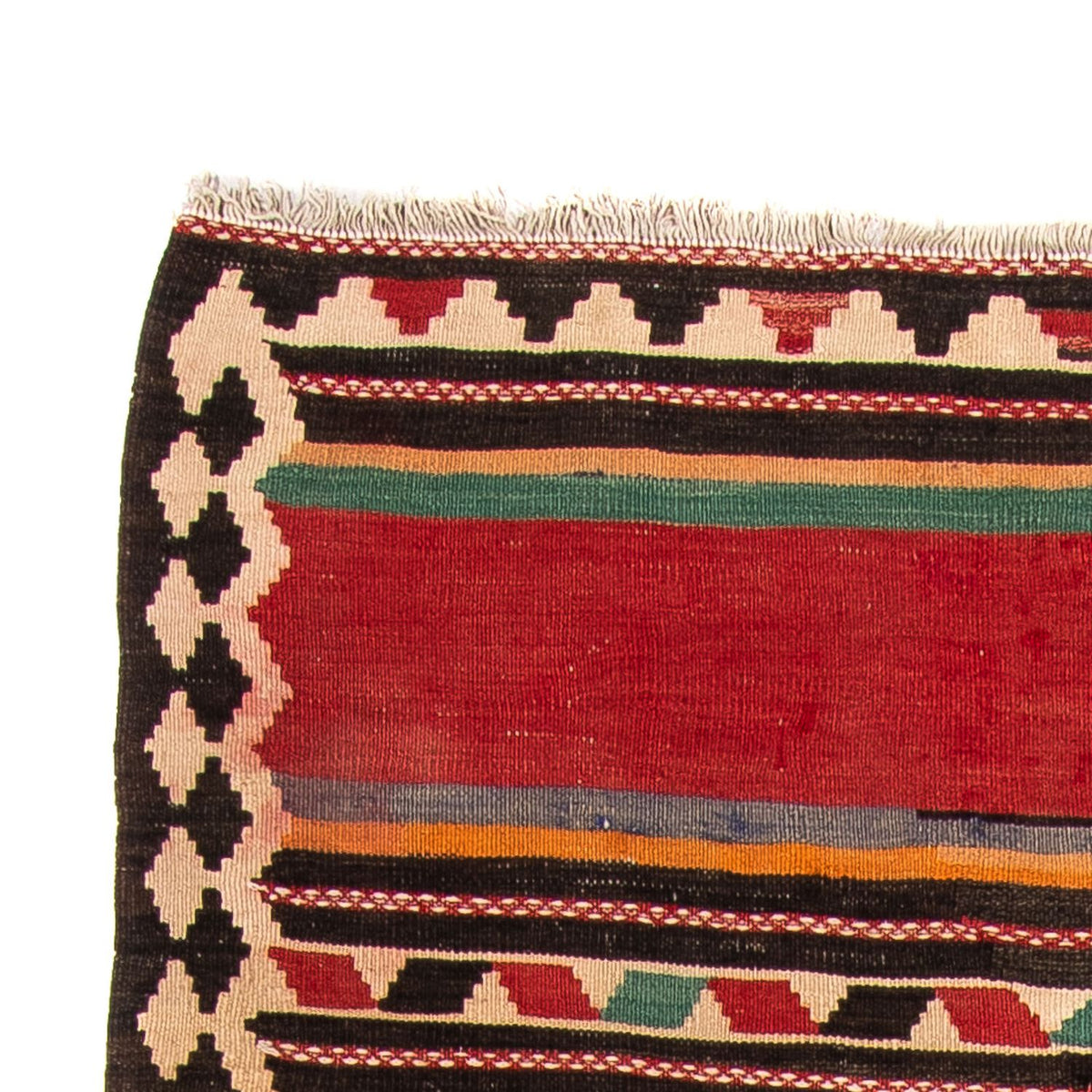 Runner Kelim-matta - gammal - 270 x 145 cm - flerfärgad