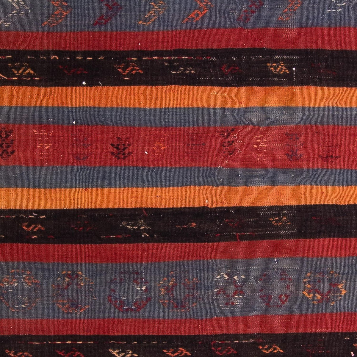 Kelim-matta - gammal - 205 x 160 cm - flerfärgad