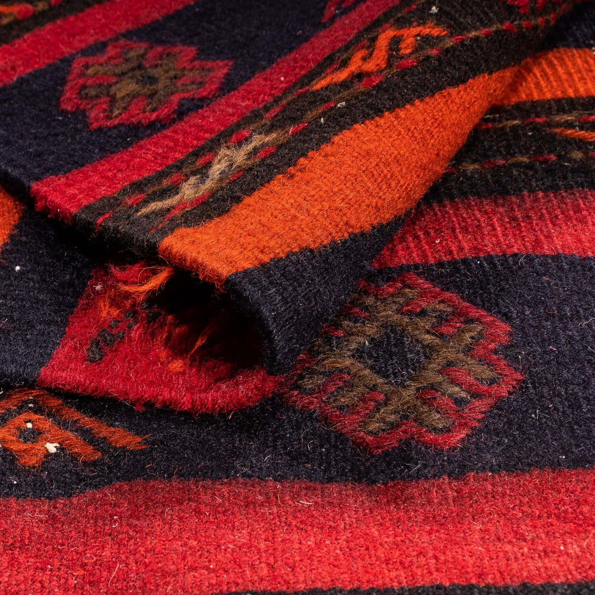 Kelim-matta - gammal - 200 x 170 cm - flerfärgad