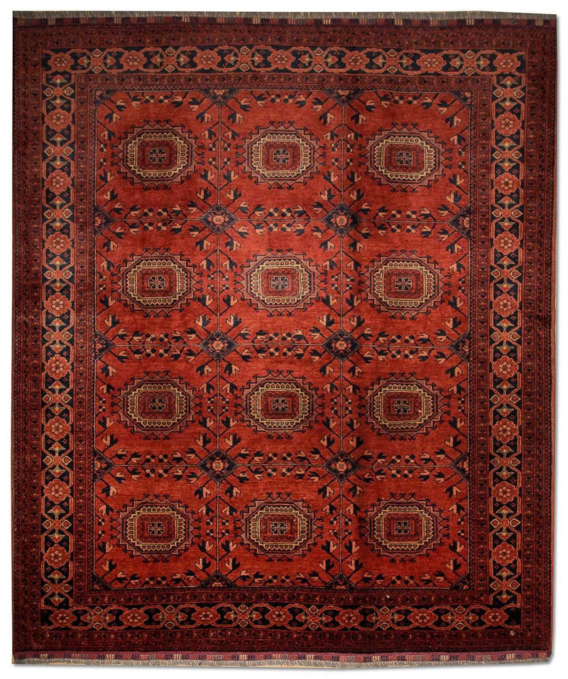 Afghansk matta - Kunduz - 275 x 216 cm - röd