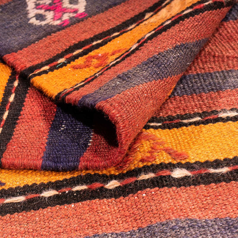 Kelim-matta - gammal kvadrat  - 185 x 150 cm - flerfärgad