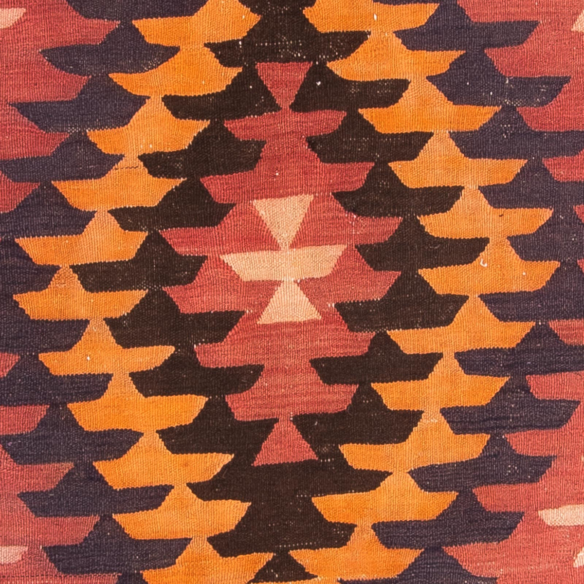 Runner Kelim-matta - gammal - 390 x 130 cm - flerfärgad