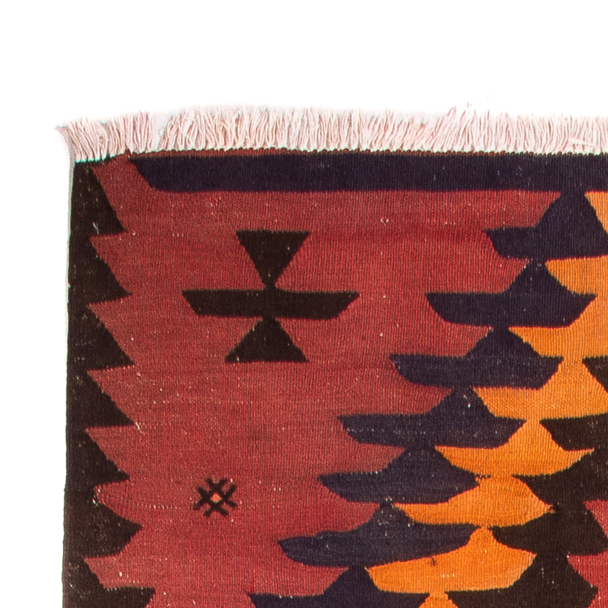 Runner Kelim-matta - gammal - 390 x 130 cm - flerfärgad