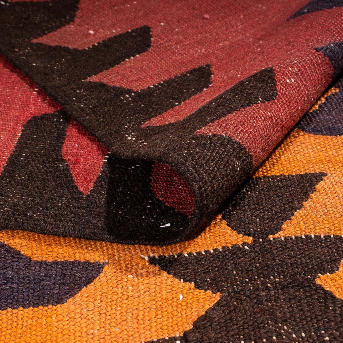 Runner Kelim-matta - gammal - 390 x 130 cm - flerfärgad