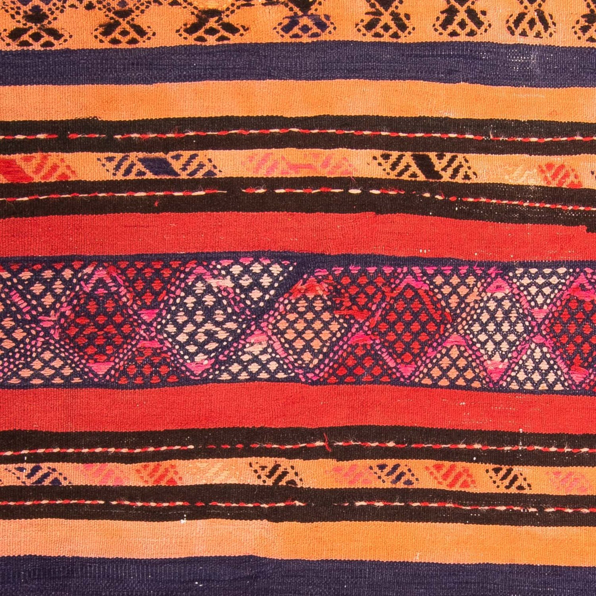 Kelim-matta - gammal kvadrat  - 150 x 125 cm - flerfärgad