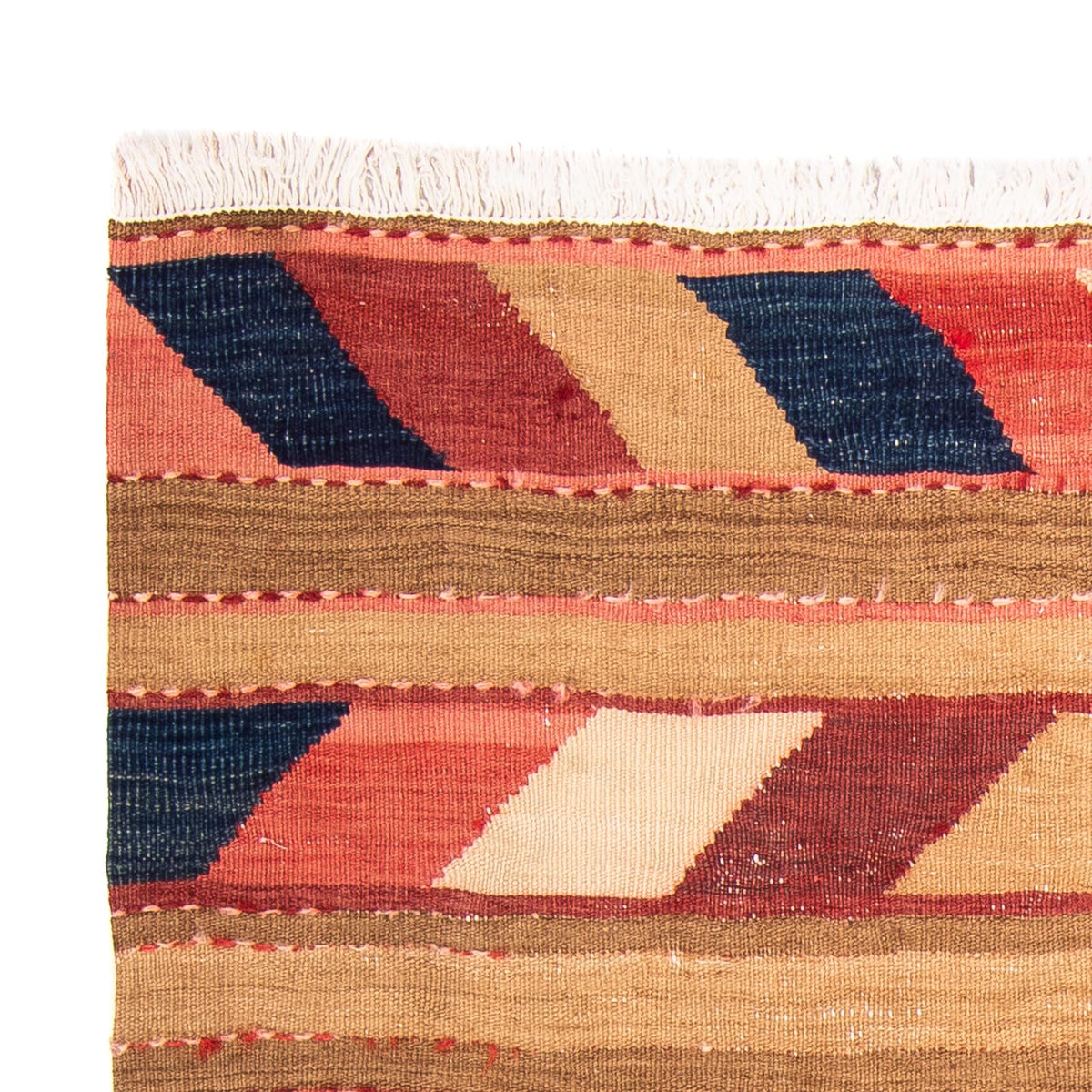 Kelim-matta - gammal - 130 x 110 cm - flerfärgad