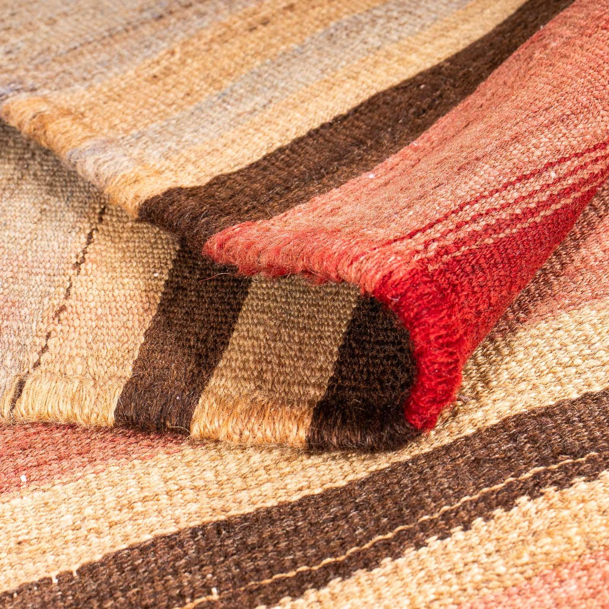 Kelim-matta - gammal kvadrat  - 160 x 160 cm - flerfärgad