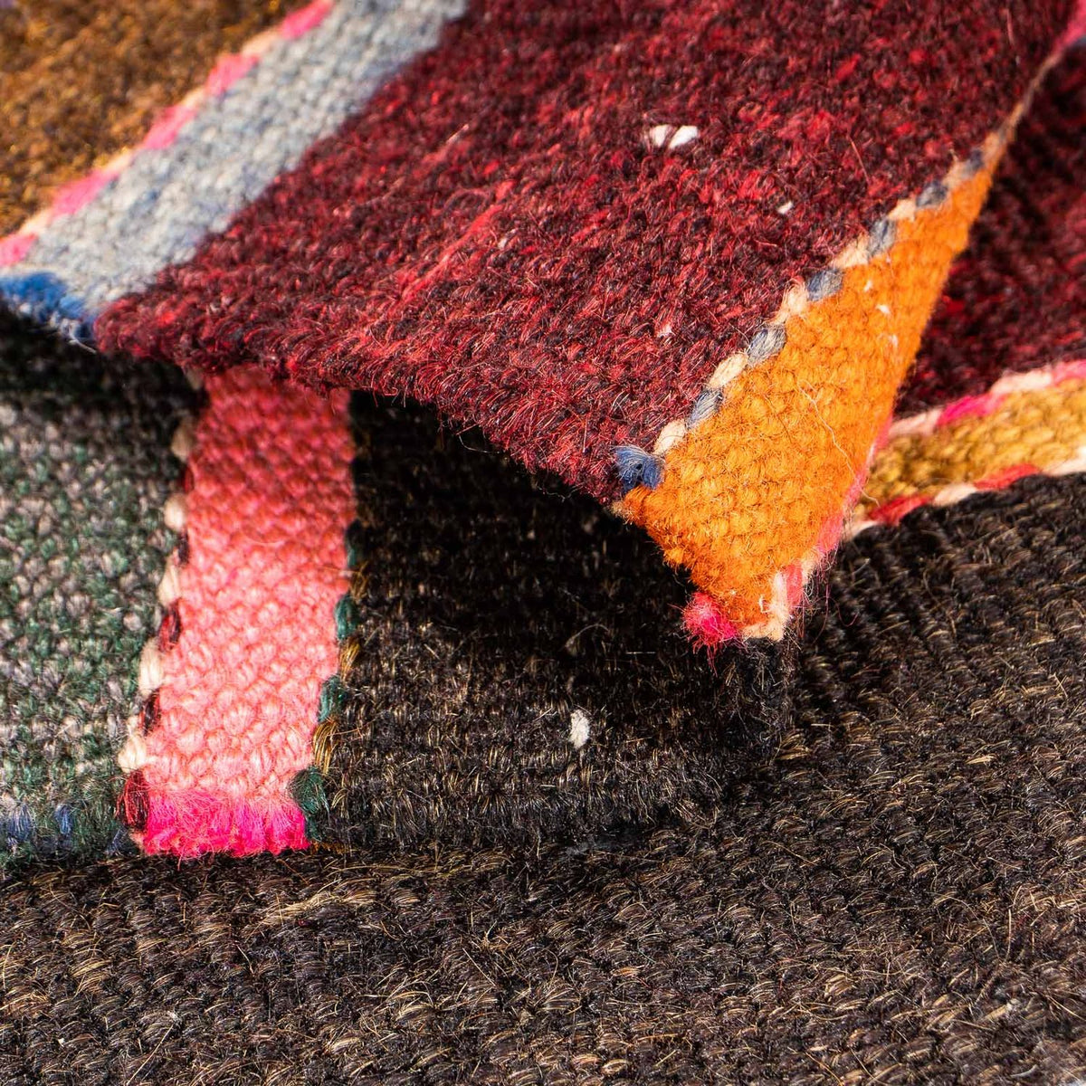 Kelim-matta - gammal - 115 x 85 cm - flerfärgad