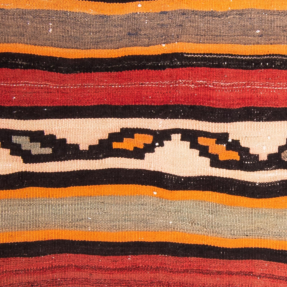 Kelim-matta - gammal kvadrat  - 130 x 120 cm - flerfärgad