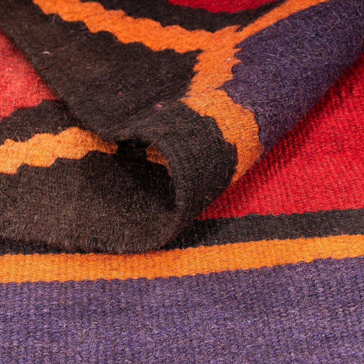 Kelim-matta - gammal - 180 x 145 cm - flerfärgad