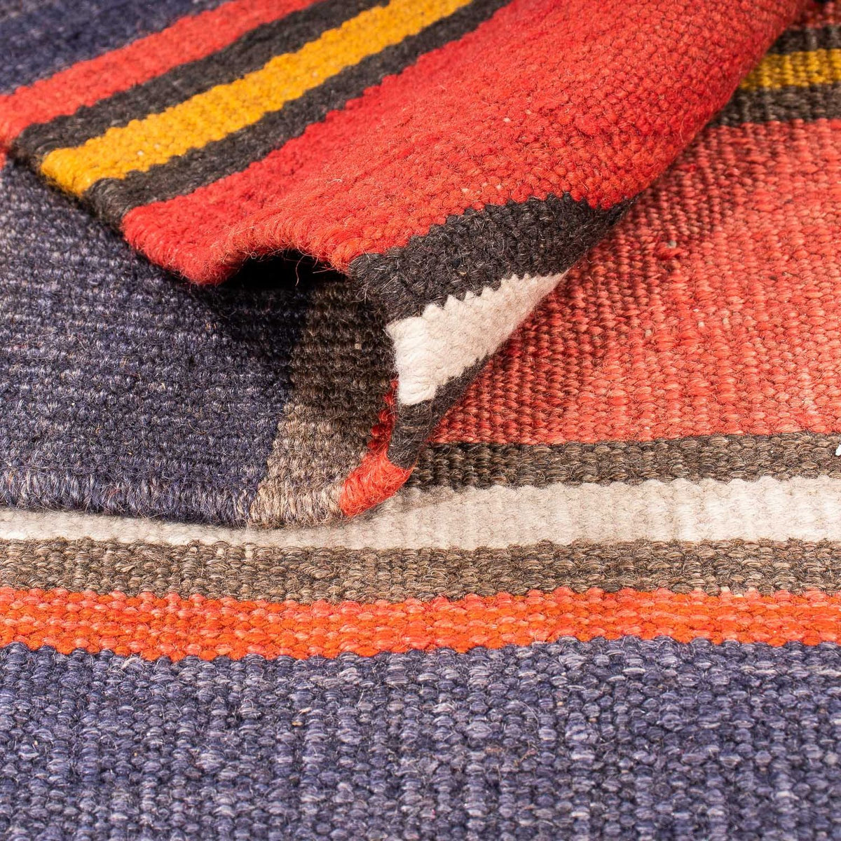 Kelim-matta - gammal - 205 x 150 cm - flerfärgad