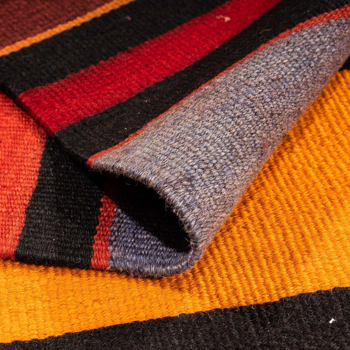 Kelim-matta - gammal kvadrat  - 150 x 135 cm - flerfärgad