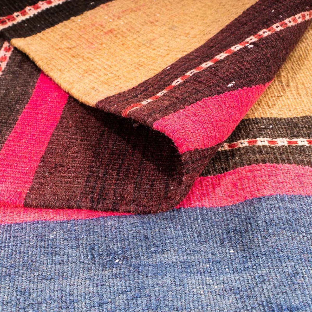 Kelim-matta - gammal kvadrat  - 175 x 170 cm - flerfärgad