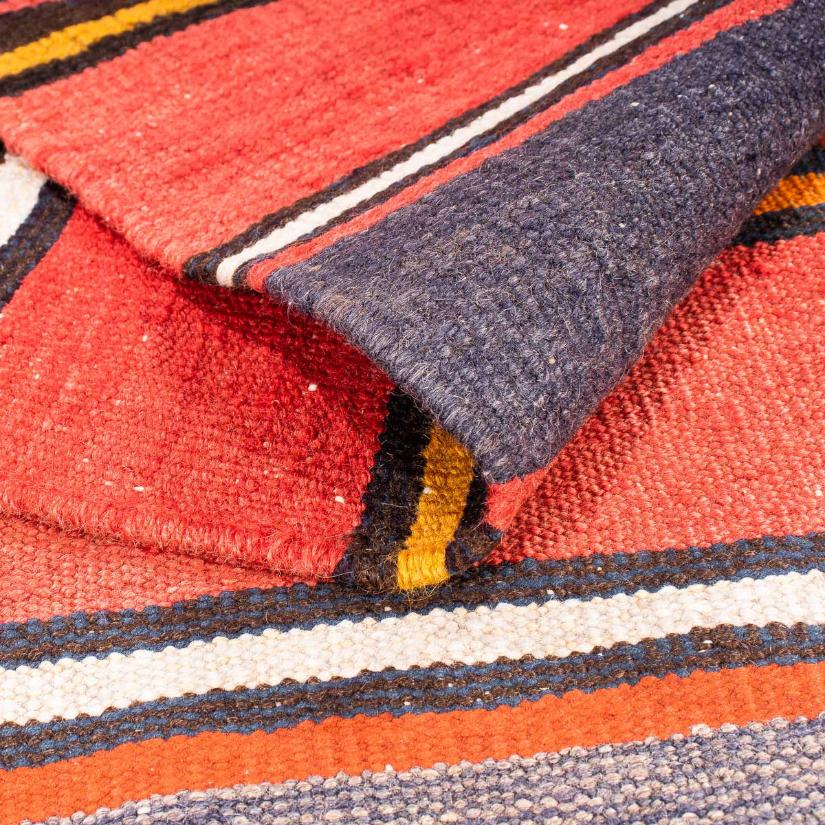 Kelim-matta - gammal - 195 x 150 cm - flerfärgad