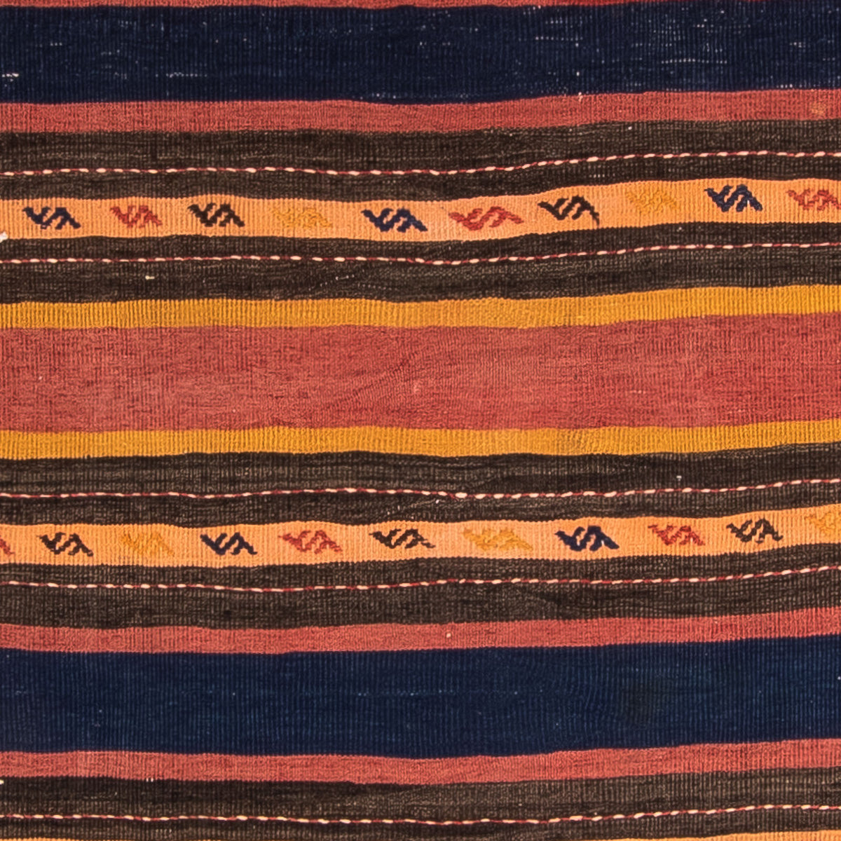 Kelim-matta - gammal - 205 x 150 cm - flerfärgad