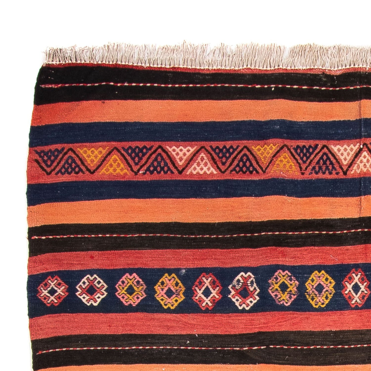 Kelim-matta - gammal kvadrat  - 180 x 150 cm - flerfärgad