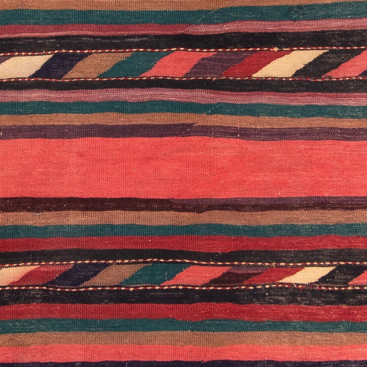 Kelim-matta - gammal - 170 x 160 cm - flerfärgad