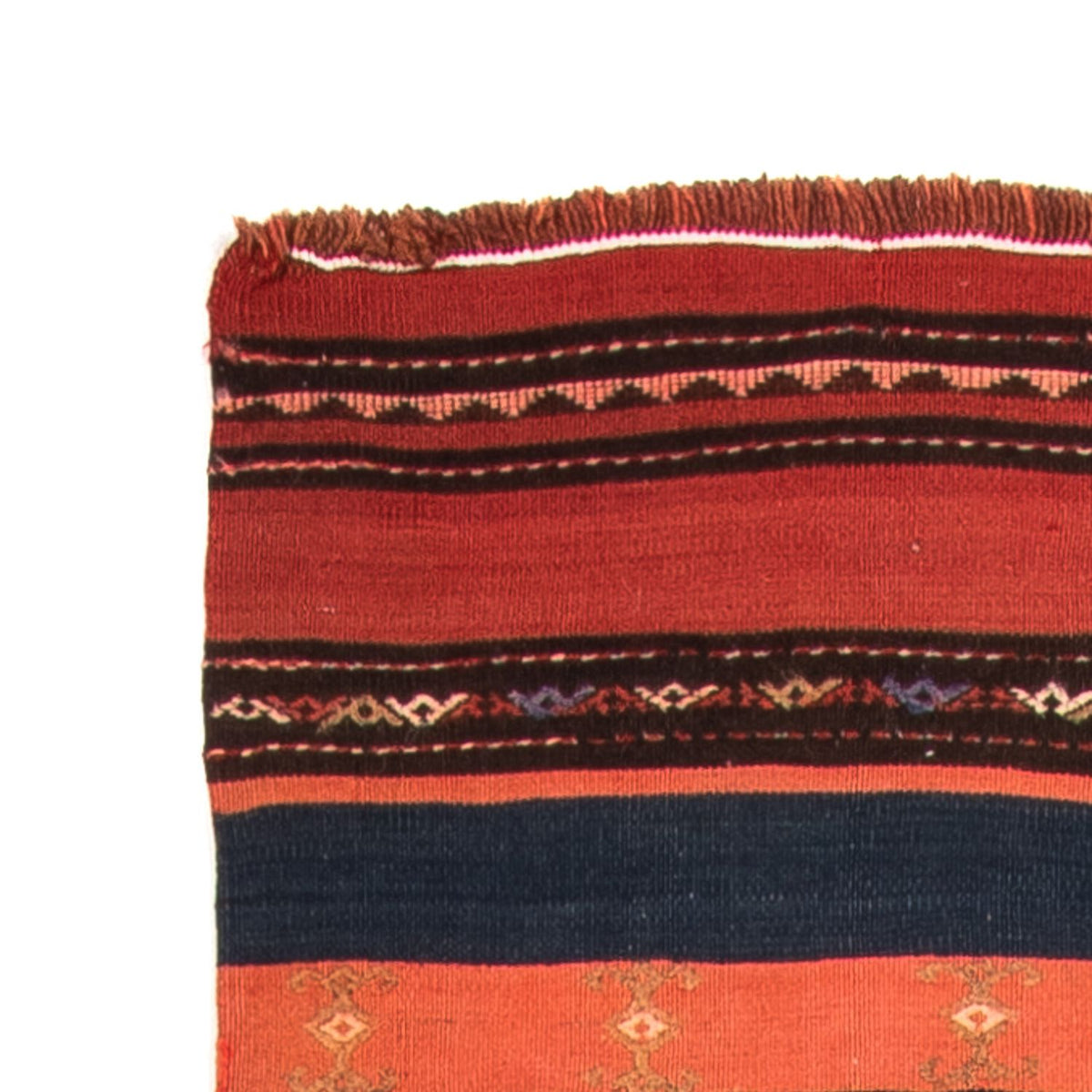 Runner Kelim-matta - gammal - 280 x 85 cm - flerfärgad