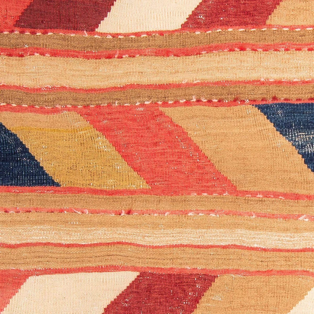 Kelim-matta - gammal - 147 x 110 cm - flerfärgad