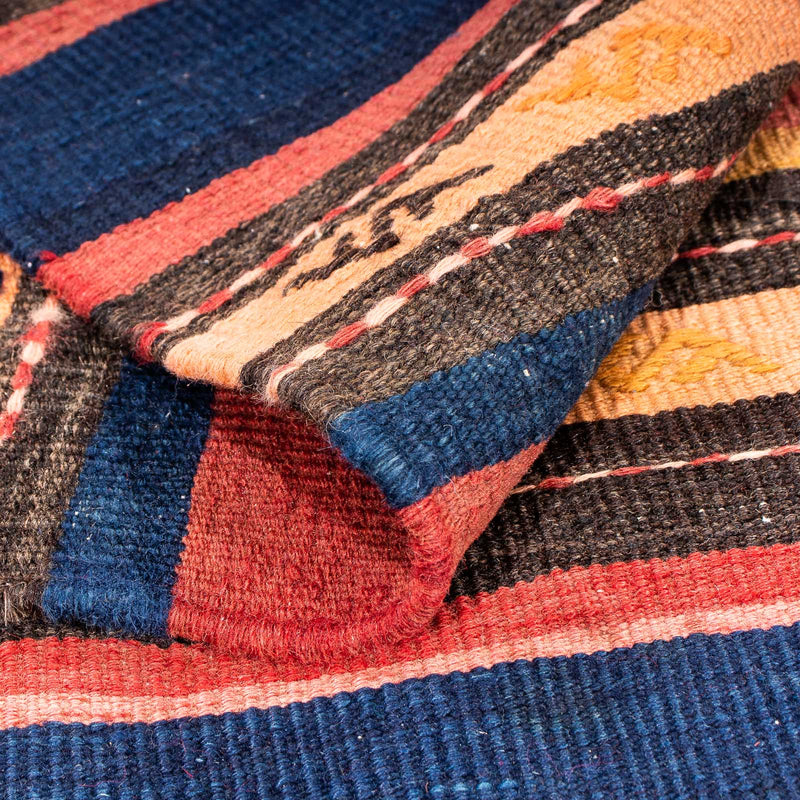 Kelim-matta - gammal - 210 x 155 cm - flerfärgad